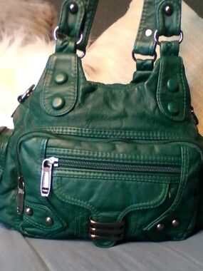 Classic Green Women's Satchel Shoulder Bag